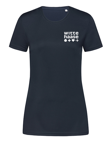 Polyestershirt Witte&Haase Damen Logo Weiß