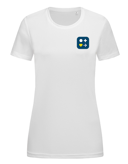 Polyestershirt Witte&Haase Damen Logo blau 2.0