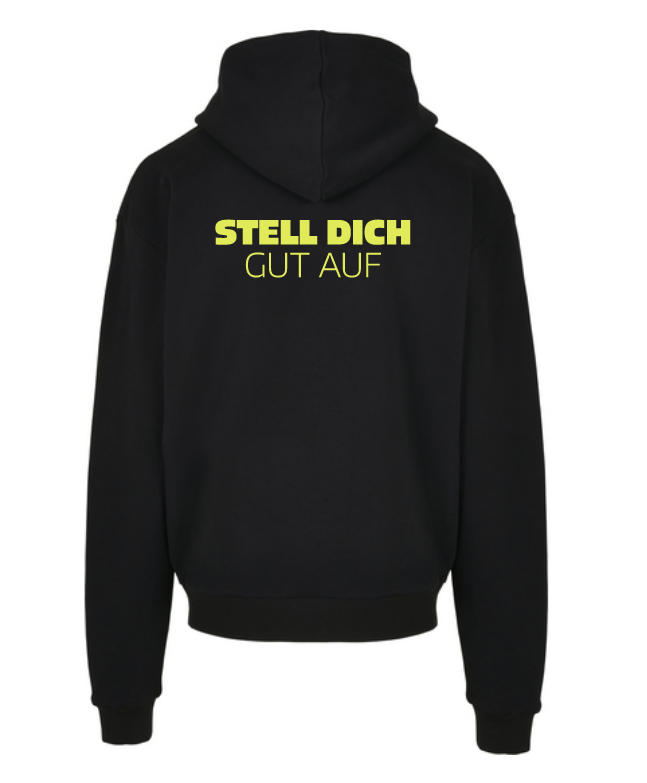 Zip-Hoodie Stellwerk Logo gelb inkl. Stell dich gut auf